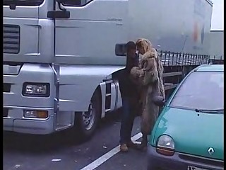 Arsch Blond Blowjob Bus Auto Griff Reifen Öffentlichkeit