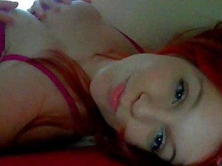 dễ thương núm vú tóc đỏ độc tấu chọc tức webcam